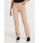 Lois Jeans Calças rectas - Calças curtas com 5 bolsos castanhas