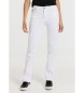 Lois Jeans Calças rectas - Calças curtas com 5 bolsos brancas