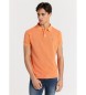 Lois Jeans Polo à manches courtes avec broderie du logo Patch orange