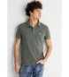 Lois Jeans Polo basic a maniche corte con logo verde