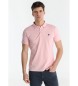 Lois Jeans Klassisches rosa Poloshirt