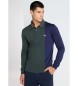 Lois Jeans LOIS JEANS - Contrast long sleeve polo shirt green