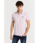 Lois Jeans Short sleeve polo shirt with embroidered logo pink