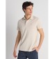 Lois Jeans Klassisk off-white kortærmet polo shirt med korte ærmer