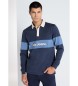 Lois Jeans LOIS JEANS - Long sleeve polo shirt with navy embroidered stripe