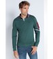 Lois Jeans LOIS JEANS - Long sleeve polo shirt with green sleeve patches