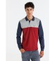 Lois Jeans Tricolour polotröja med röd logotyp