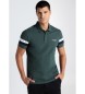 Lois Jeans LOIS JEANS - Short sleeve polo shirt with stripes on sleeves green