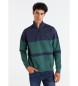 Lois Jeans Sweatshirt com fecho de correr verde perkins