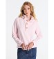 Lois Jeans Detachable hooded sweatshirt with pink buttons