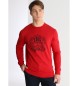 Lois Jeans Heraldica rød grafisk sweatshirt