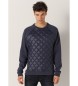 Lois Jeans Front quilted sweatshirt navy
