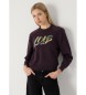 Lois Jeans Sweatshirt sem capuz com mangas raglan roxas