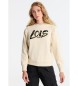 Lois Jeans Sweatshirt sem capuz com mangas raglan bege