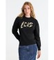 Lois Jeans Sweatshirt sem capuz com mangas raglan preta