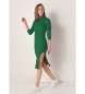 Lois Jeans Green midi knit dress