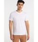 Lois Jeans T-shirt kortærmet V-hals Logo hvid