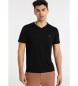 Lois Jeans T-Shirt col en V  manches courtes Logo noir