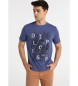 Lois Jeans Lois Dip grafisk kortærmet T-shirt med kort ærme blå