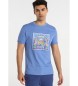 Lois Jeans T-shirt kortærmet grafisk bryst blå