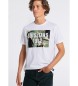 Lois Jeans T-shirt med kort ärm och grafik Fall Supply vit