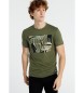 Lois Jeans T-Shirt  manches courtes Graphique poitrine automne Supply vert
