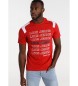 Lois Jeans T-shirt à manches courtes Pieces Epaule rouge