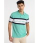 Lois Jeans Polo Shirt Chest Stripe Embroidery 3D green