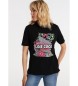 Lois Jeans T-shirt z grafiką Sugar czarny
