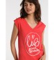 Comprar Lois Camiseta Lois Jeans - Cuello Pico Sin Mangas rojo