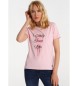 Lois Jeans Camiseta Lois Jeans - Manga Corta Gráfica rosa