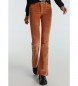 Pantalones Coty Flare-Barbol Color Pana Gruesa marrón