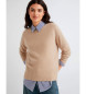 Marella Camisola oversized bege em caxemira Spider