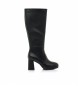 Mariamare Zwarte hoge laarzen -Helphoogte 8cm