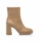 Mariamare Beige casual ankle boots -Heel height 8cm