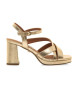 Mariamare Cefalu gouden sandalen -Hoogte hak 8,5cm