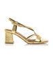 Mariamare Sandálias Woodit douradas -Altura do salto 8,5cm