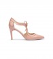 Martinelli Thelma usnjeni čevlji v nude barvi -Višina pete 8,5 cm