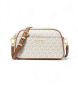 Michael Kors Bandolera para cámara Jet Set pequeña con logotipo beige