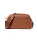 Michael Kors Bandolera para cmara Jet Set pequea de piel marrn