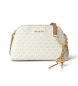 Michael Kors Freddie small beige chain crossbody bag