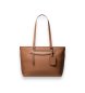 Michael Kors Bolsa tote Jet Set Travel média de couro granulado castanho