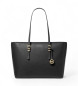 Michael Kors Bolso tote Quinn grande de piel granulada negro