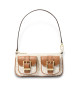 Michael Kors Zoe lille taske med beige logo