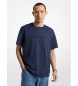 Michael Kors Baumwoll-T-Shirt mit gesticktem Logo in Marineblau