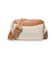 Michael Kors Borsa a tracolla Bev grande con logo beige