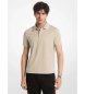 Michael Kors Polo in maglia liscia di cotone con rifinitura beige