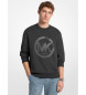 Michael Kors Sweatshirt med prget logo, sort