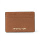 Michael Kors Brown grained leather card holder