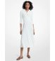 Michael Kors Vestido tipo polo de punto elástico blanco roto